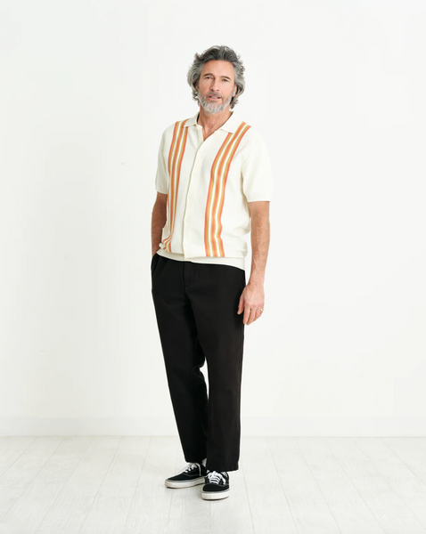 Wax London- Tellaro Shirt Orange Stripe