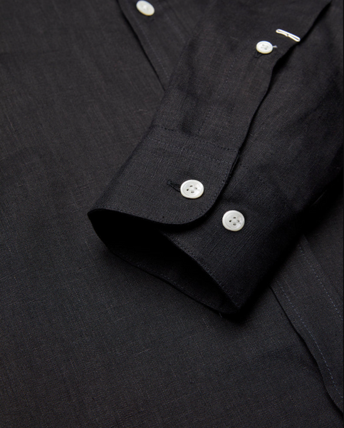 Portuguese Flannel- Linen Shirt Black