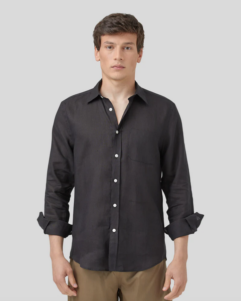 Portuguese Flannel- Linen Shirt Black