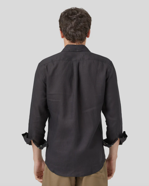 Portuguese Flannel- Linen Shirt Black