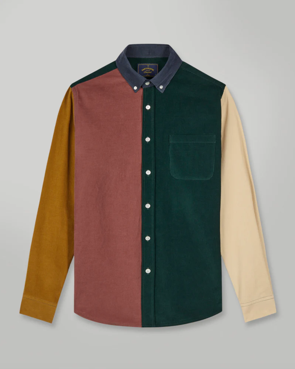 Portuguese Flannel Cord Shirt Patchwork