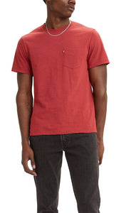 Levi's- Short Sleeve Classic Pocket Tee Brick Red Slub